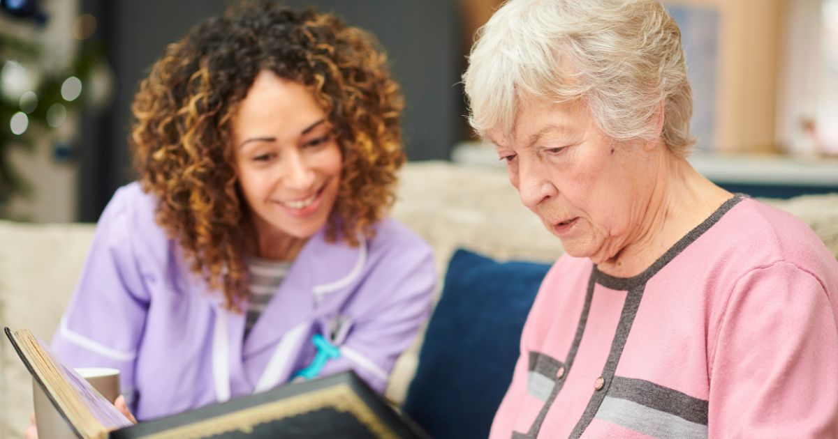 A memory book can be a great activity for seniors with dementia.