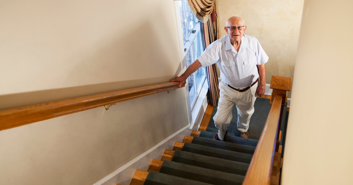 Elderly on stairs safer for seniors
