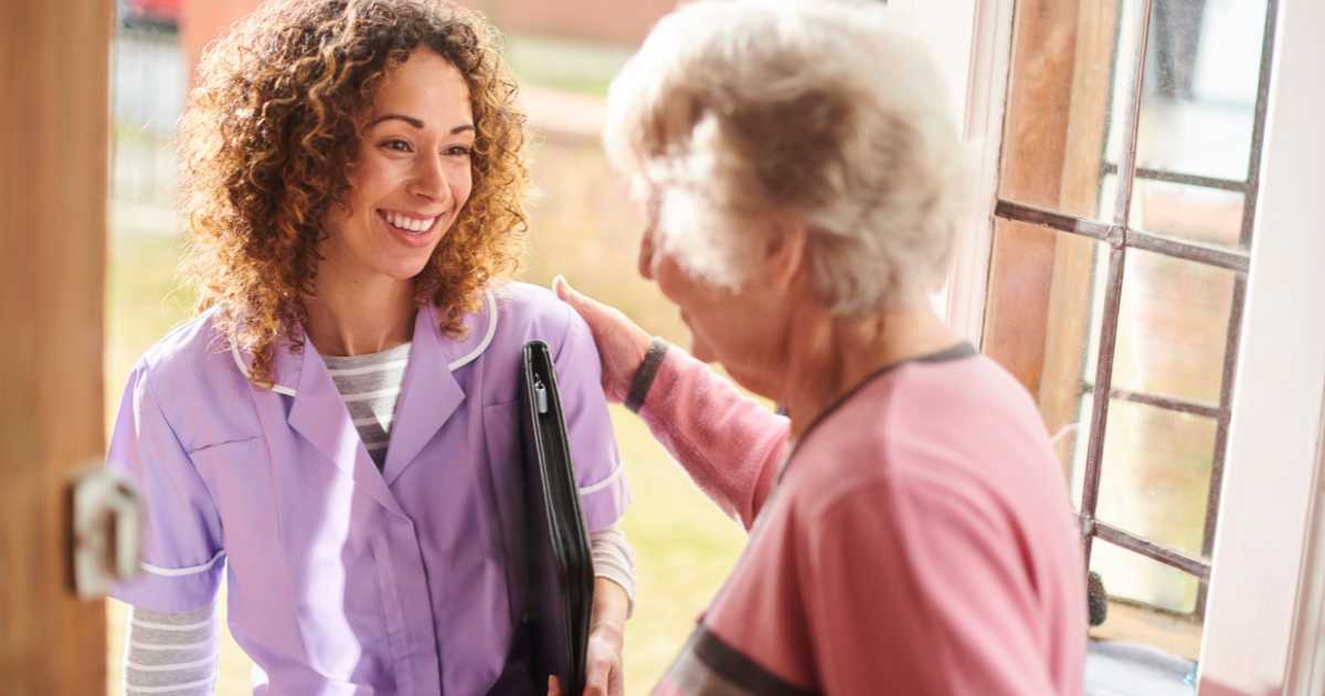 Caregiving; Caregiver enters a senior's home