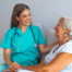 Registered nurses, like this one who is helping a senior patient, can make a huge difference in home health care.