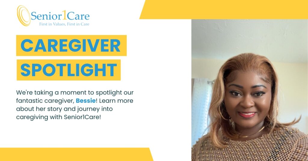 We're taking a moment to spotlight our fantastic caregiver, Bessie! Learn more about her story and journey into caregiving with Senior1Care!